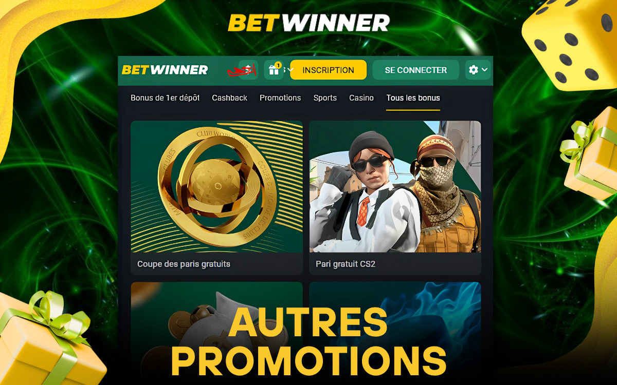 Betwinner Autres promotions et bonus