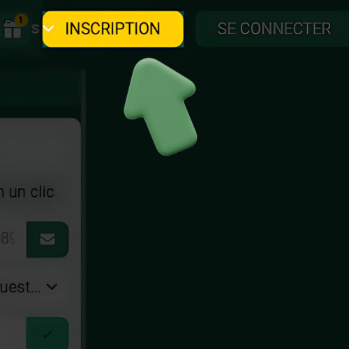 Instruction Cliquez sur « Inscription »